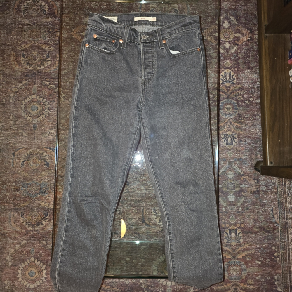 Levis Wedgie Black Jeans